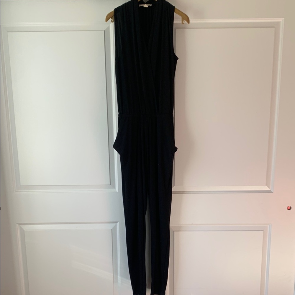 Polished Black Jumpsuit with Pockets